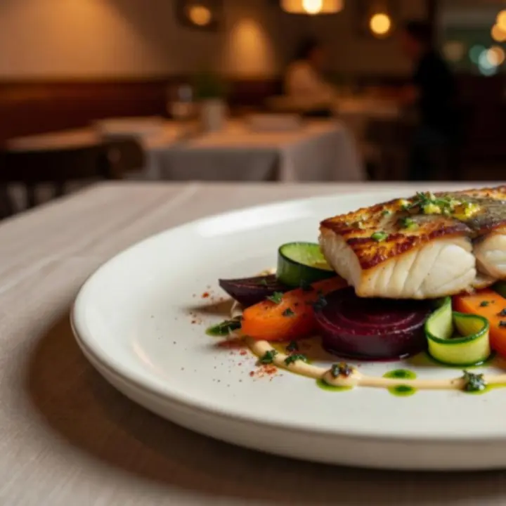 Seasonal chef's special dish plated with contemporary Australian flair