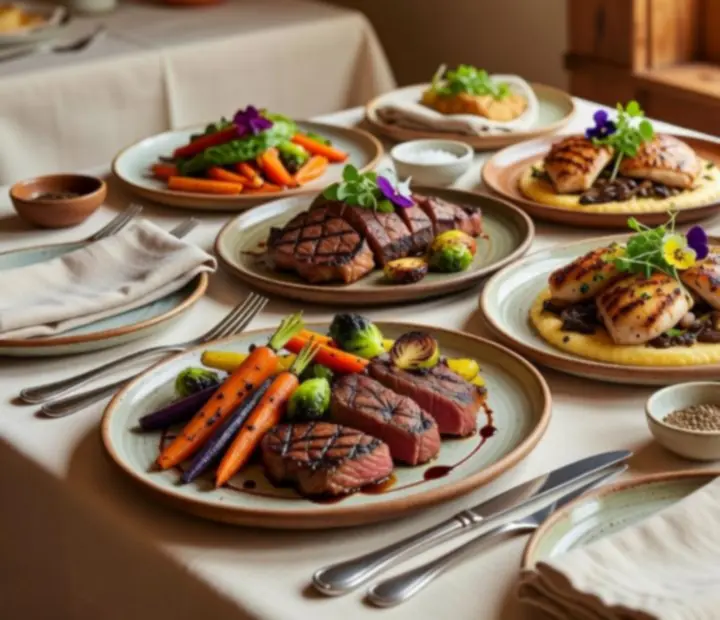 Plated seasonal gourmet dish featuring premium Australian produce